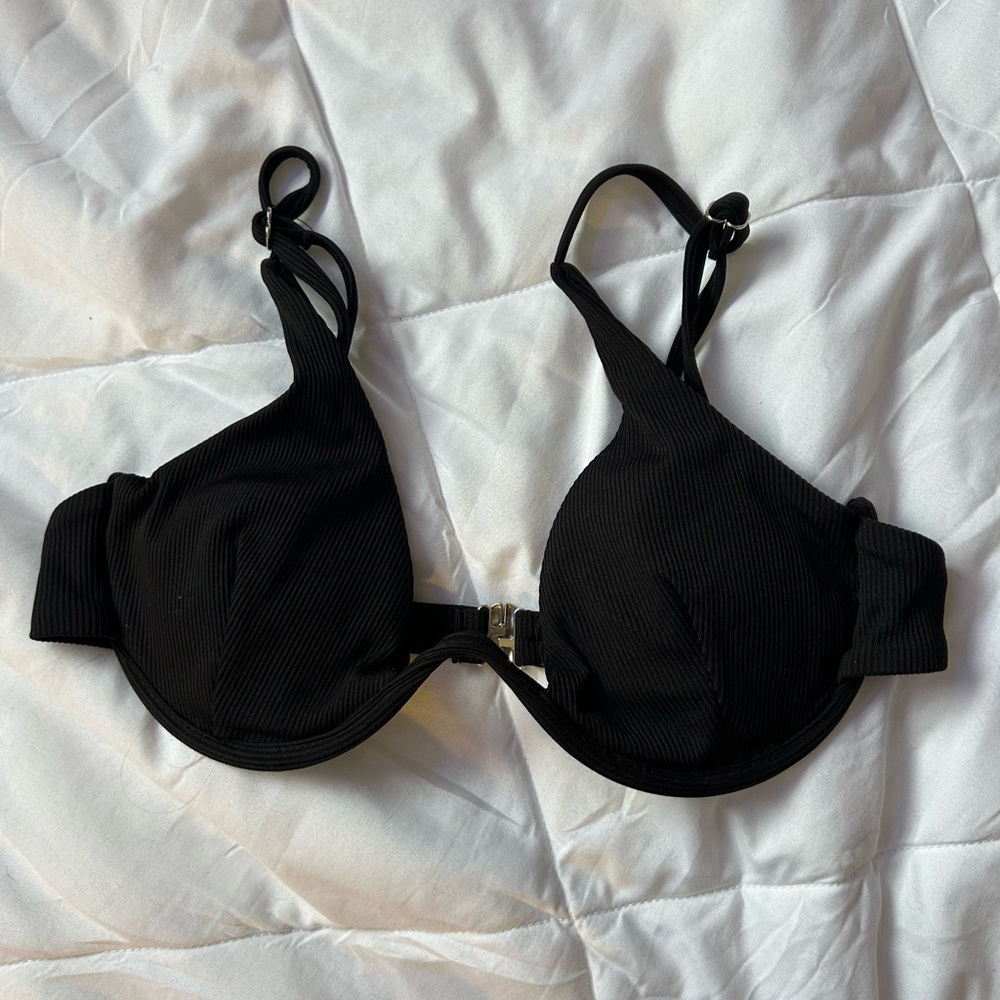 Black underwire bikini top